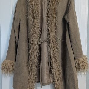 SHEIN Tan Cape Jacket Elegant Outerwear